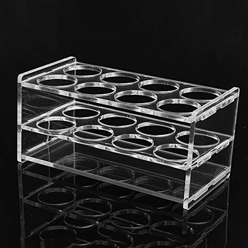 8 Holes Plastic Test Tube Rack Testing Tubes Holder Lab Test Tube Storage Stand 2.8cm Hole Diameter Test Tube Stand Shelf Test Tubing Racks Bracket- Lab School Supplies Laboratory Equipment