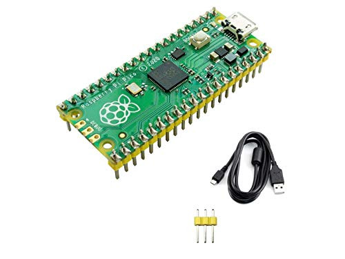 waveshare Raspberry Pi Pico Microcontroller Development Board with Pre-soldered Header-Based on RP2040 Chip- Flexible Clock Running up to 133 MHz-Dual-core Arm Cortex M0 Plus  Processor
