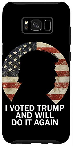 Galaxy S8 Plus  I Voted Trump and Will do it Again Vintage American Flag Case