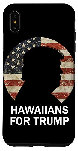 iPhone XS Max Hawaiians For Trump Vintage American Flag Republican Case