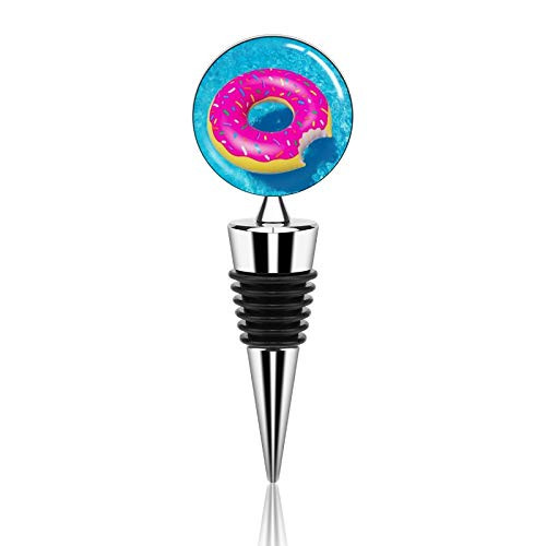 Wine Stoppers Donuts Pool Wine Bottle Stoppers Beverage Champagne Keep Fresh for Holiday Party Wedding Decor Reusable Zinc Alloy Wine Saver Stopper