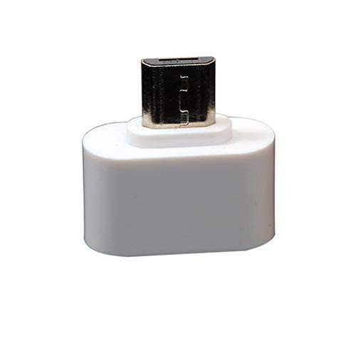 hudiemm0B Adapter- White Micro USB Male to USB 2.0 Female Adapter OTG Converter for Android Tablet