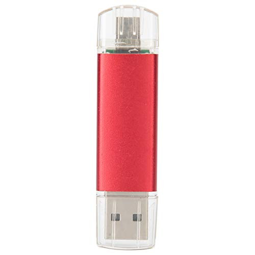 USB Flash Drive- U Disk- 2 in 1 Red for Storing Files Storing Videos-64GB-