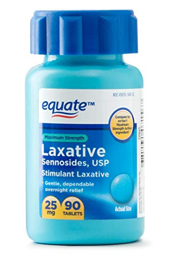 Equate - Maximum Strength Laxative- Sennosides Stimulant Laxative- 25 Milligram- 90 Count