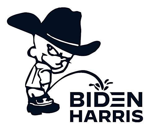 Piss on Biden-Harris Decal by Check Custom Design -Black- 6"-