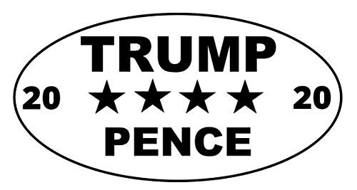 Check Custom Design Trump - Pence 2020 Oval Decal -Blue- 6" W-