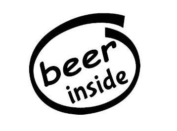 Check Custom Design Beer Inside Decal