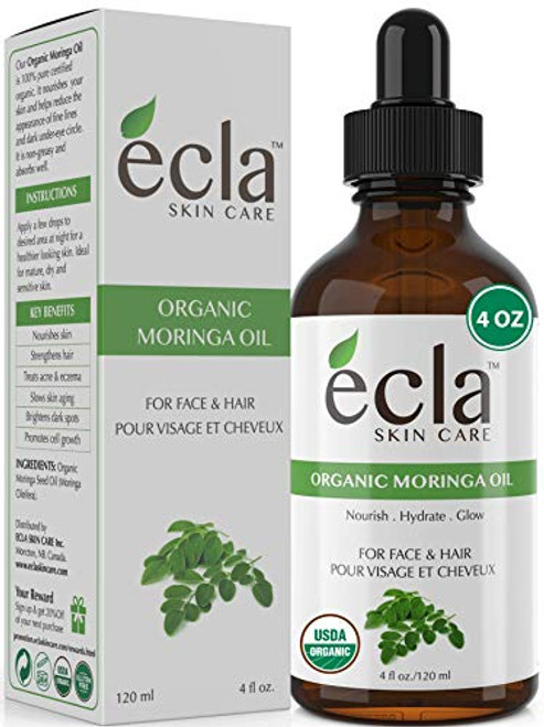 Moringa Oil Organic for Face- Hair and Skin -4 Oz 120ml- Best 100 percent Pure Natural Anti-aging and Hair Growth Oil - Moringa Oleifera Seed Oil Authentic Cold Pressed and Unrefined Moisturizer Moringa Oil Organic for Face- Hair and Skin -4 Oz 120ml- Best 100 percent Pure Natural Anti-aging and Hair Growth Oil - Moringa Oleifera Seed Oil Authentic Cold Pressed and Unrefined Moisturizer