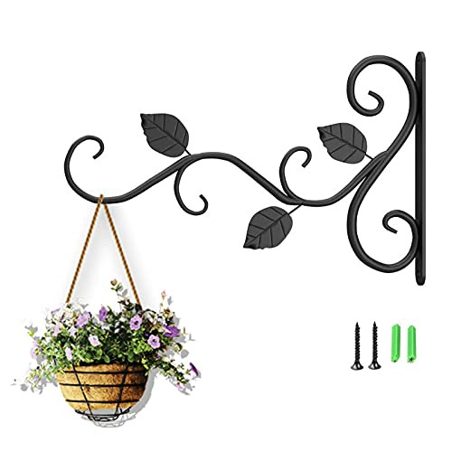 Plant Hangers- Outdoor Hanging Baskets Hook- Metal Bracket Hangers for Flowers Planter Bird Feeder Lanterns Wind Chimes
