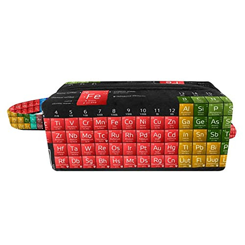 Educational Periodic Table Of The Elements Portable Flocking Cloth Cosmetic bag Makeup Bag Zipper Pouch Travel Cosmetic Organizer for Women and Girls Educational Periodic Table Of The Elements Portable Flocking Cloth Cosmetic bag Makeup Bag Zipper Pouch Travel Cosmetic Organizer for Women and Girls
