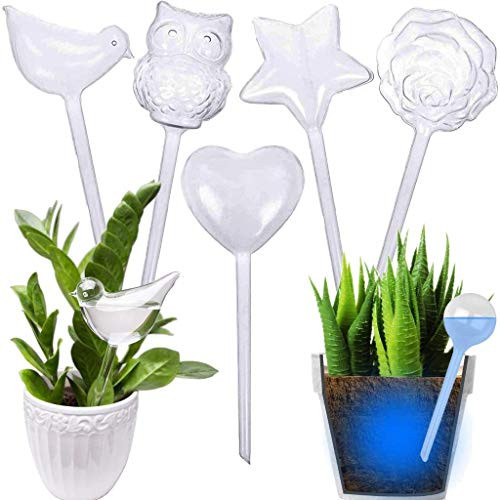 TUANTUAN 5 Pack Plastic Plant Waterer Bulbs Self-Watering Bulb Globes Garden Watering Stakes Plant Water Drippers Automatic Irrigation Device for Indoor and Outdoor Plants TUANTUAN 5 Pack Plastic Plant Waterer Bulbs Self-Watering Bulb Globes Garden Watering Stakes Plant Water Drippers Automatic Irrigation Device for Indoor and Outdoor Plants