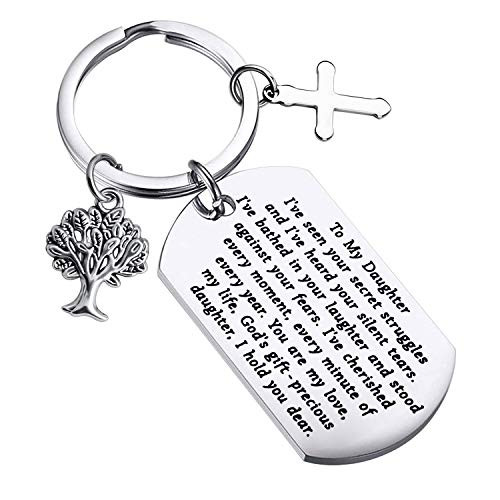 MYOSPARK to My Daughter Gift to My Daughter I've seen Your Secret Struggles Daughter Birthday/Sweet 16/Graduation Gift-to my daughter keychain-