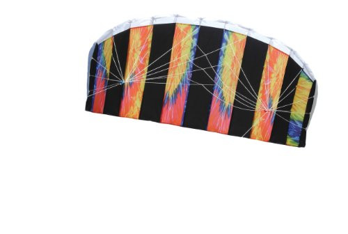 In the Breeze Tie Dye 62 Inch Sport Kite - Dual Line Stunt Parafoil - Includes Braided Kite Line and Bag - Easy to Fly