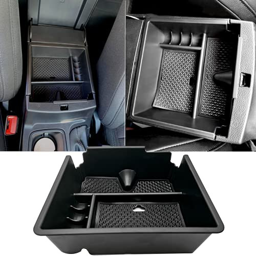 EVTIME for Ford Ranger 2019 2020 2021 Accessories Center Console Organizer Interior Storage Box Armrest Secondary Storage Tray