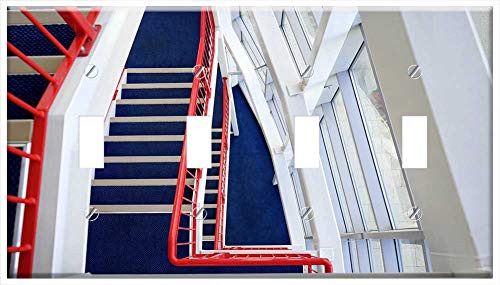 Switch Plate 4 Gang Toggle - Stairs Stairwell Stairway Staircase Construction 2