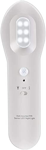 LED Sensor Night Lights- Motion Sensor Night Light Warm White Battery Night Light  and  USB Rechargeable LED Step Lamp- Closet Light- Wall Light for Stairs- Hallway- Bathroom-Toilet -White Light-