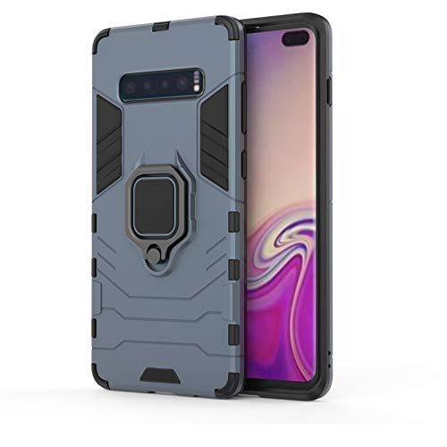 Galaxy S10 Plus Case-Aovyu Military-Drade Shockproof Back Cover Type Free-Rotating Invisible Bracket Samsung S10 Plus Shell-Suitable for Samsung Galaxy S10 Plus Case. -Blue-
