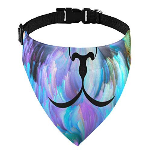 MCHIVER Dog Bandana Adjustable Triangle Scarfs - Galaxy Fantastic Cat Paint Triangle Pet Bibs Reversible Square Dog Kerchief Collar Scarf for Dogs Cats Pets