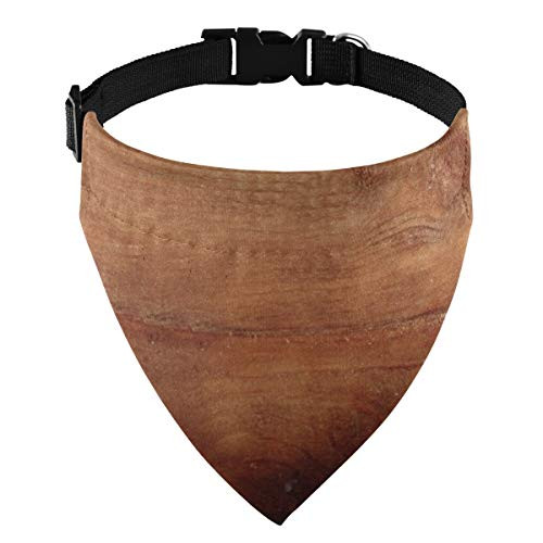 MCHIVER Dog Bandana Adjustable Triangle Scarfs - Snowflake Wooden Board Triangle Pet Bibs Reversible Square Dog Kerchief Collar Scarf for Dogs Cats Pets