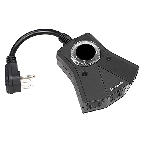 DEWENWILS Outdoor Pool Pump Timer Weatherproof- Plug in Outlet Light Timer with Photocell Light Sensor- Dusk to Dawn and 2/4/6/8 Countdown Timer for Holiday Light- Pool Filter- 1/2 HP UL Listed