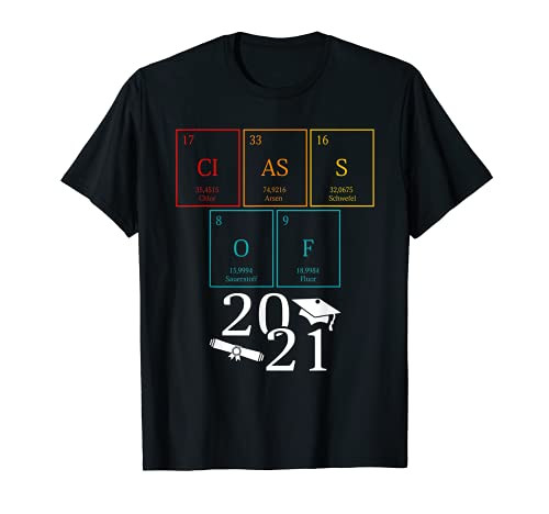 Cute Class Of 2021 Graduate Senior Science Chemistry Table T-Shirt