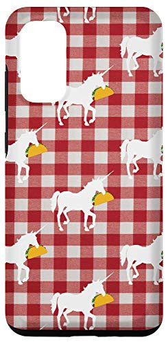 Galaxy S20 Unicorn Carrying Taco Food Funny Tablecloth Scatter Case