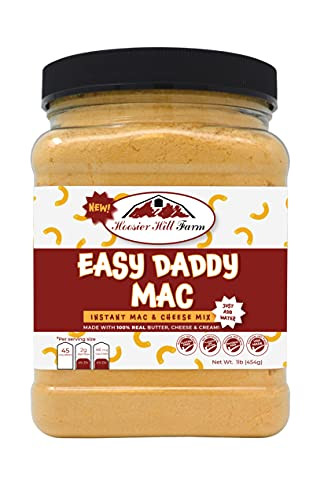 Hoosier Hill Farm EASY Daddy Mac Mix- JUST ADD WATER- Contains Real Butter and Milk- No Artificial Colors- Gluten Free- Made in the USA -1 lb-