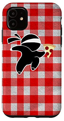 iPhone 11 Ninja Holding Pizza Phone Case Tablecloth Case