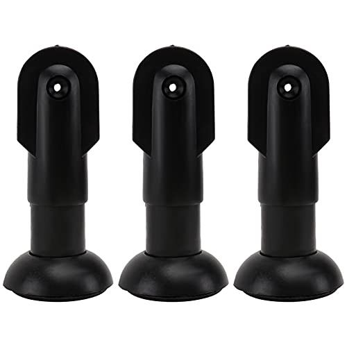 DOITOOL 3Pcs Partition Bracket Restroom Partition Support Foot Public Restroom Partition Fittings for Toilet Cubicles Black