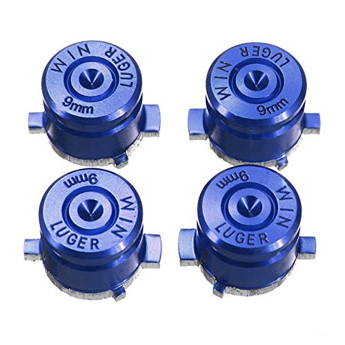Aluminium Metal Mod Kit Levers Joystick Bullet Buttons for PS4 PS3 Controller Replacement -Blue-