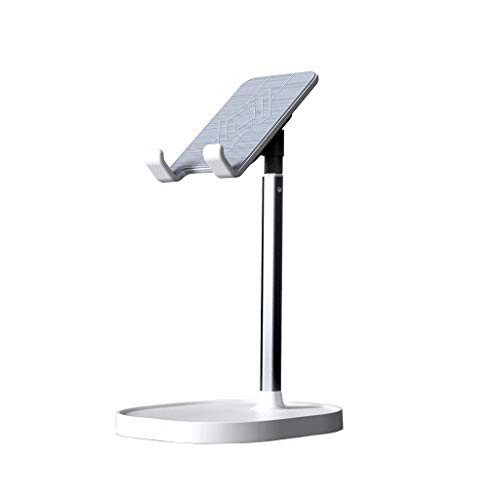 Pimeishou Adjustable Telescopic Phone Stand Holder Metal Desktop Mount Tablet Bracket - 1 Silver