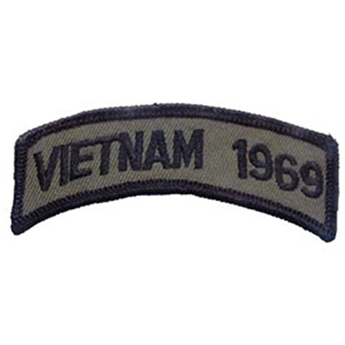 EagleEmblems PM0830 Patch-Vietnam-Tab-1969 -Subdued- -3.5''-