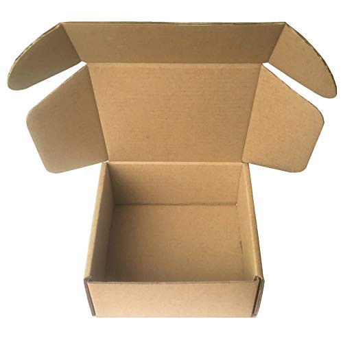 Small Cardboard Shipping Box Mailers 4.5 x 4.2 x 2 Inch Corrugated Packaging Storage Boxes 25 Pack -Inside Size: 4 x 4 x 1.9"-