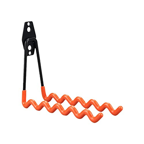 HAMORU Steel Garage Storage Utility Double Hooks Organizer Heavy Duty Wall Mount Tool Holder for Organizing Power Tools Ladders Bulk Items - 1 Large Wave Hooks Forceful