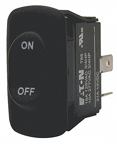 Eaton Rocker Switch- Contact Form: DPST- Number of Connections: 4- Terminals: 0.250" Quick Connect Tab
