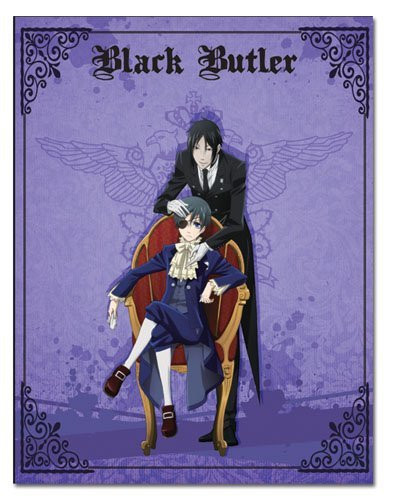 Great Eastern Entertainment 57638 Black Butler-Sebastian and CIEL Throw Blanket, One Size, Muti/Colored