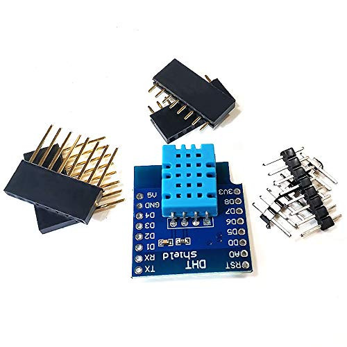 3PCS DHT Shield for WEMOS D1 Mini ESP32 Mini DHT11 Single-Bus Digital Temperature and Humidity Sensor Module Sensor WiFi Temperature