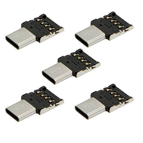 Lysee Data Cables - 5Pcs Mini Type-c Android To USB OTG Mobile Phone Tablet Universal Micro USB OTG Adapter U Disk Connector