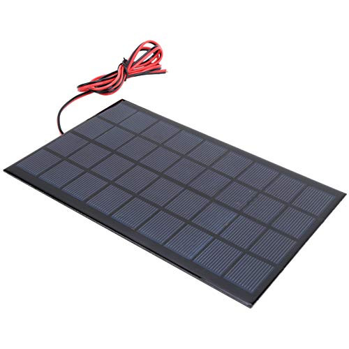 Solar Power Epoxy Module Board Polysilicon DC9V 3W with 100cm Red Black Wire Tool Supplies for Special Craft and DIY
