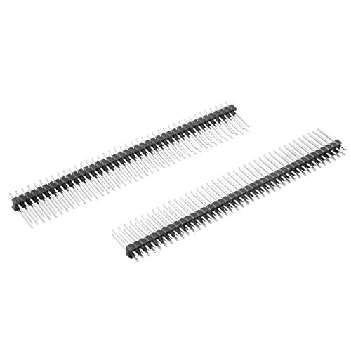 uxcell 10Pcs 2.54mm Pitch 40-Pin 17mm Length Double Row Straight Connector Pin Header Strip for Prototype Shield