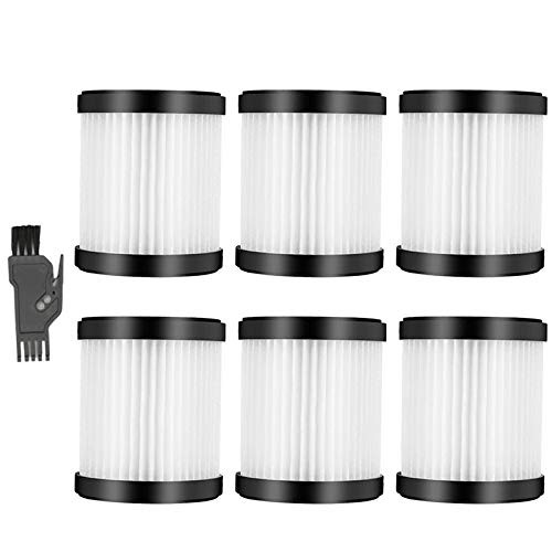 Bopfimer 6 Pack HEPA Replacement Parts Vacuum Filters for XL-618A and GeeMo G201 Cordless Vacuum Cleaner