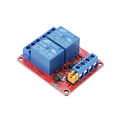 Sipytoph DC 2 Channel Relay Module 5V with Optocoupler High or Low Level Trigger Expansion Board for Arduino-5V-