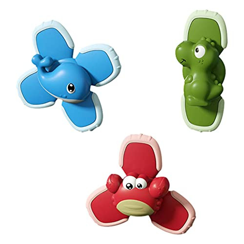 Mona43Henry Suction Cup Spinner Toys?Baby Bath Spinner Toy with Rotating Suction Cup?Table Sucker Early Learner Toys ?Spinning Tops Toy Bath Toys for Baby Lovable
