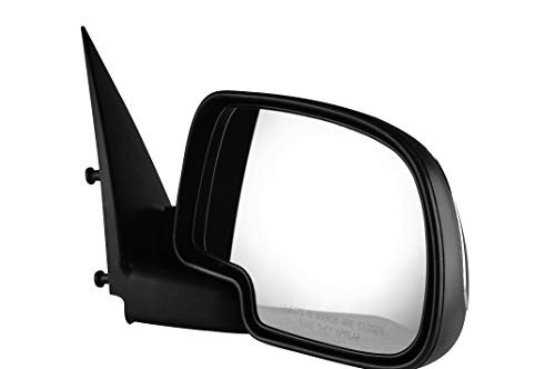 Passenger Side Chrome Cover Side View Manually Operated Non-Heated Mirror for 99-06 Chevy & GMC Trucks, 02-06 Avalanche, 07 Classic, 02-06 Cadillac Escalade EXT