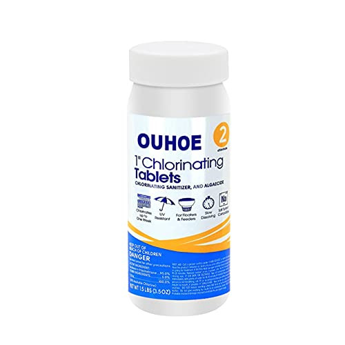 Sagton Chlorine Pool Tablets with Floating Chlorine Dispenser- Chlorine Tabs for Pool- Chlorine Tablets for Swimming Pool- Small Chlorine Tablets Pool Spa Hot Tub-100g-
