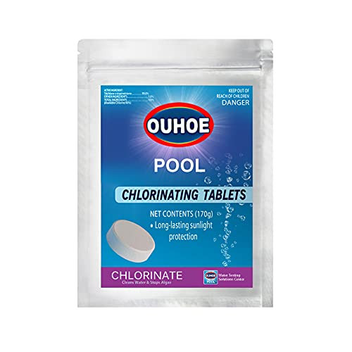170Pcs Chlorine Tablets Pool and Spa Chlorinating Tablets Pool Chlorine Tablets Hot Tub Chemicals for Hot Tubs and Spas Outdoor Bromine Tablets for Pools- 1 INCH
