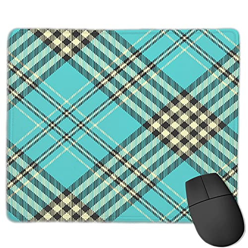 Gaming Mouse Pad Custom-Plaid Check-Office Rectangle Non-Slip Rubber Mousepad for Computers Laptop 9.8" x 11.8"