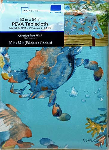 Technimark Mainstays Vinyl Tablecloth 60x84 SealifeTheme