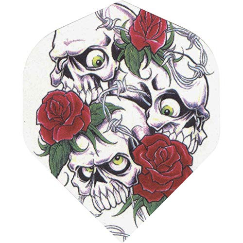 US Darts 5 Sets -15 Flights- Roses and Skull Standard Dart Flights