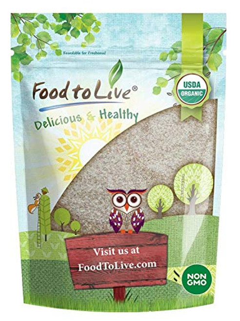 Food to Live Organic Psyllium Husk Powder -Non-GMO- Raw- Kosher- Ultra Fine- Unsweetened- Unflavored- Rich in Fiber- Natural Food Thickener- Great for Baking- Bulk- 1 Pound Food to Live Organic Psyllium Husk Powder -Non-GMO- Raw- Kosher- Ultra Fine- Unsweetened- Unflavored- Rich in Fiber- Natural Food Thickener- Great for Baking- Bulk- 1 Pound